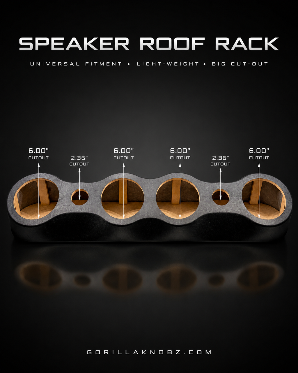 Speaker Roof Rack - Universal Black Vynil