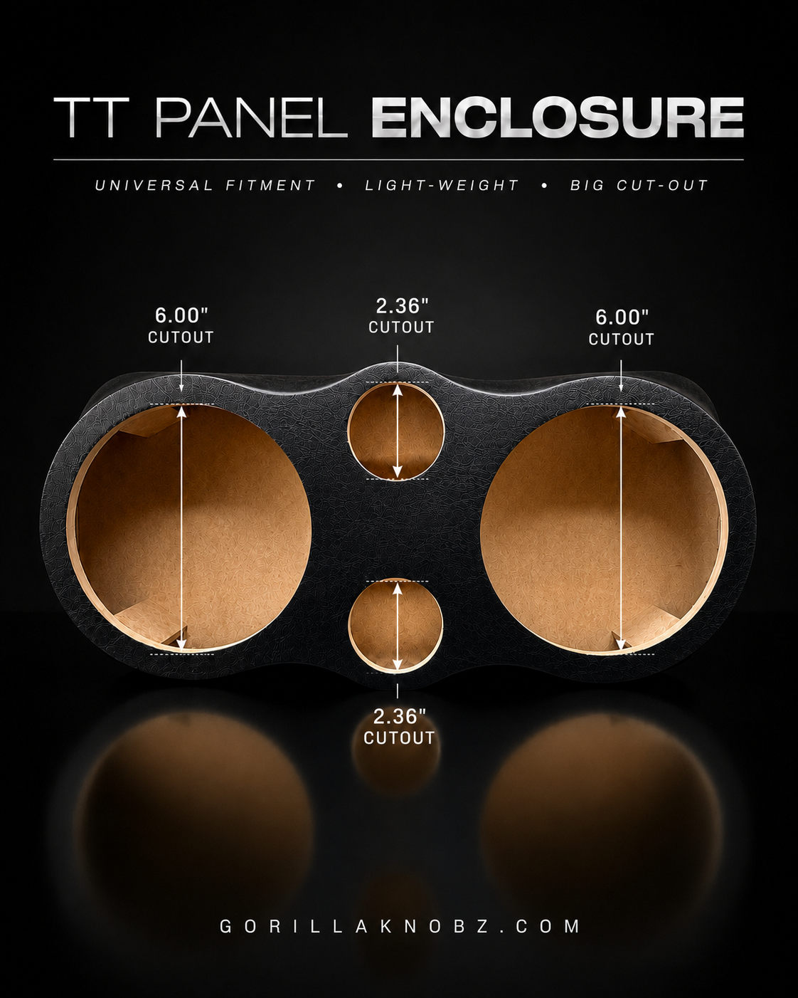 TT Panel Box Enclosure - Big Cut-Out
