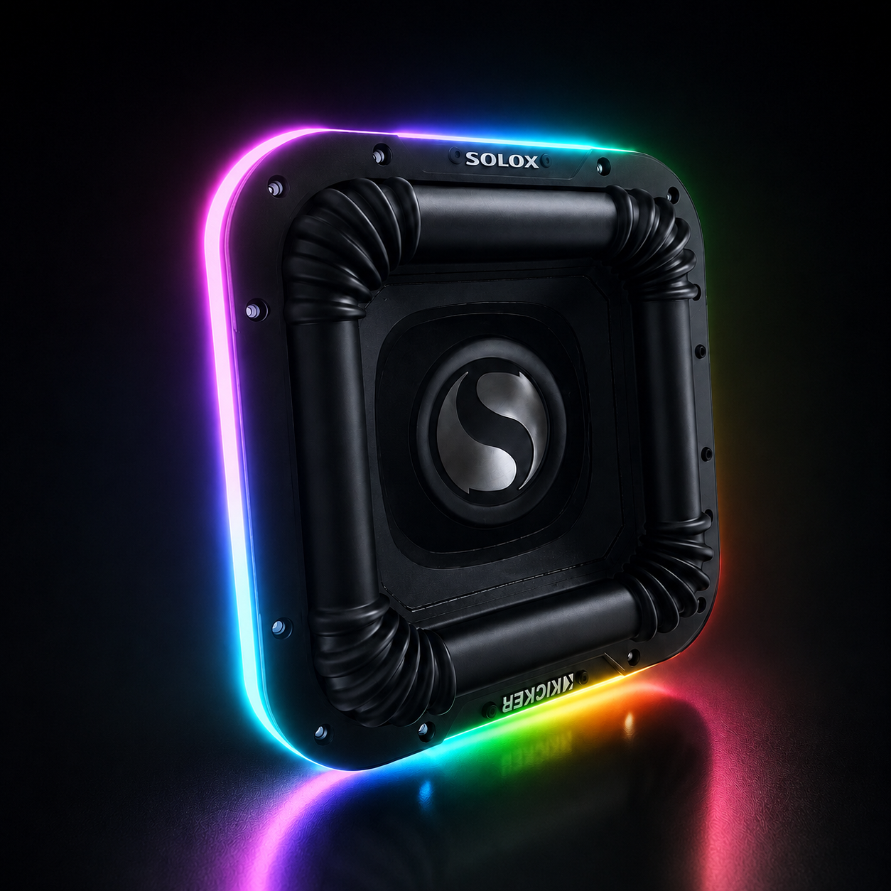 Square Subwoofer RGBIC LED Ring Lights for Kicker Solo X & L7