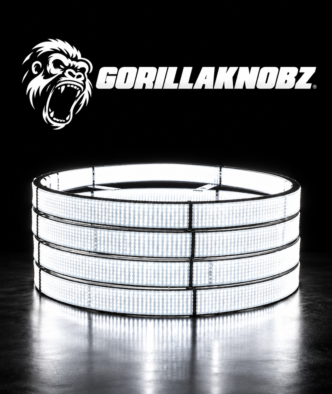 12 Row Pure White Wheel Lights
