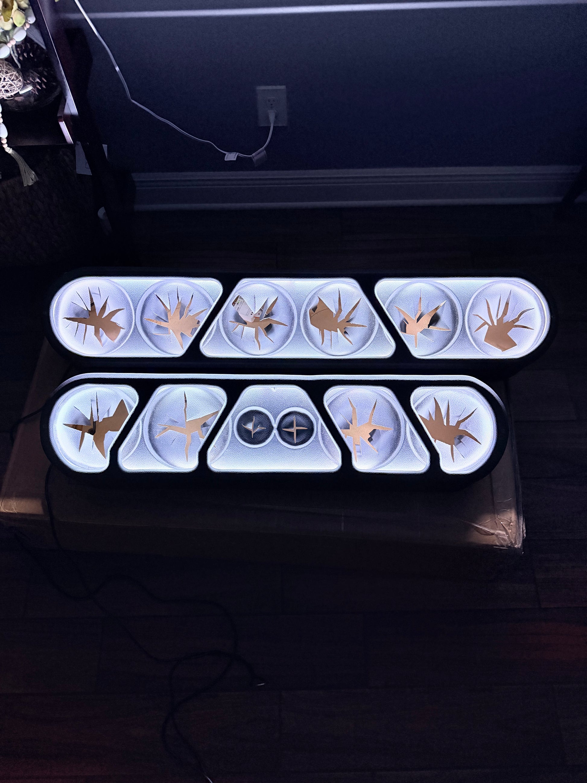 BOLT ON SPEAKER RACK WITH LED INSERT