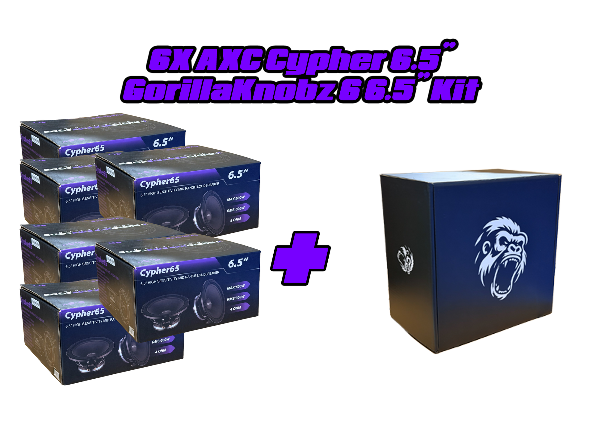 6 6.5" GORILLAKNOBZ & SPEAKERS PACKAGES